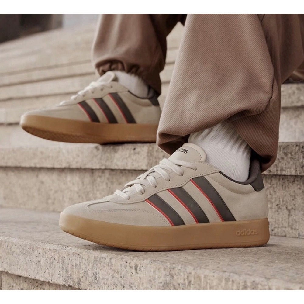 Adidas Barreda Sneakers Men's 11 Tan Gray Gum Sole Skater CaliCore Grunge
